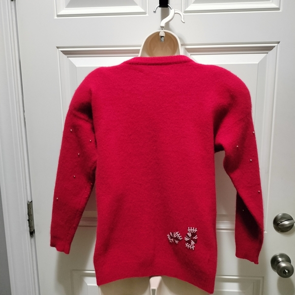 Marisa Christina Festive🎄🤶🏾 Red Sweater Size L with Holiday Embellishments - Picture 5 of 8